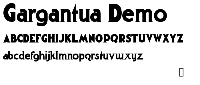 Gargantua Demo font